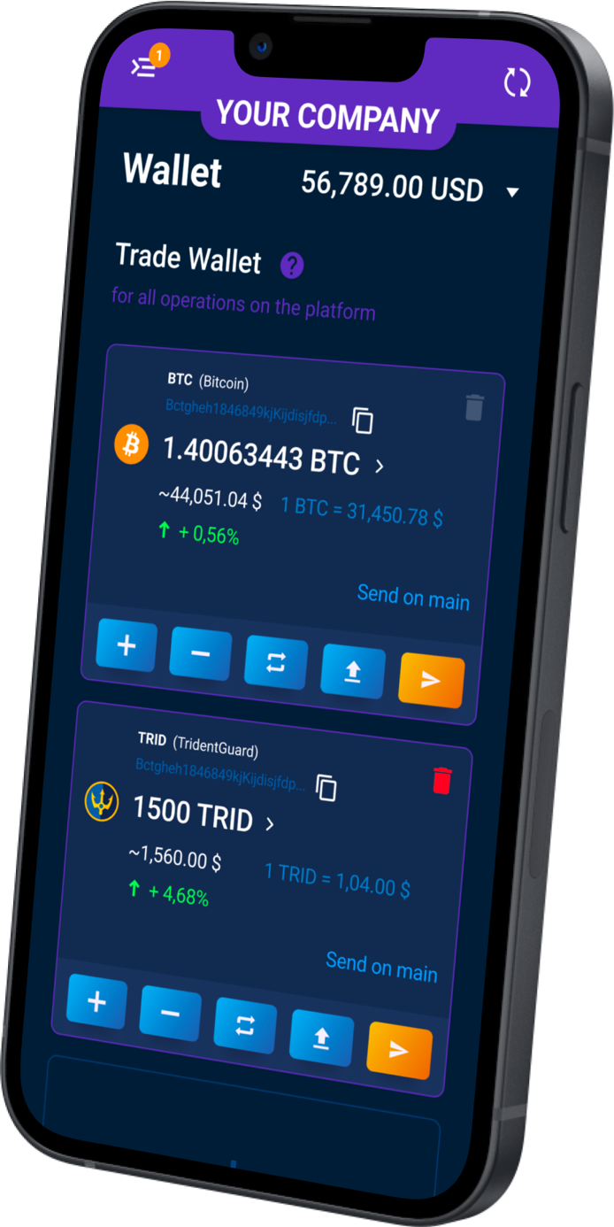 Cryptocurrency wallets development Create your own or corporate cryptocurrency wallet We will make a wallet for you based on our developments quickly and inexpensively. wowWallet